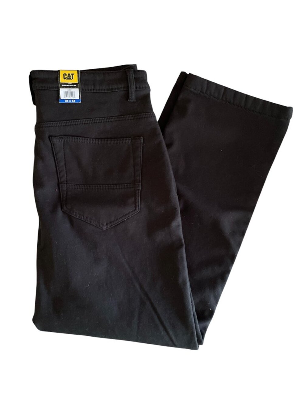 Men's Fleece Lined Canvas Pant, Cat, 36X32, Black, NWT